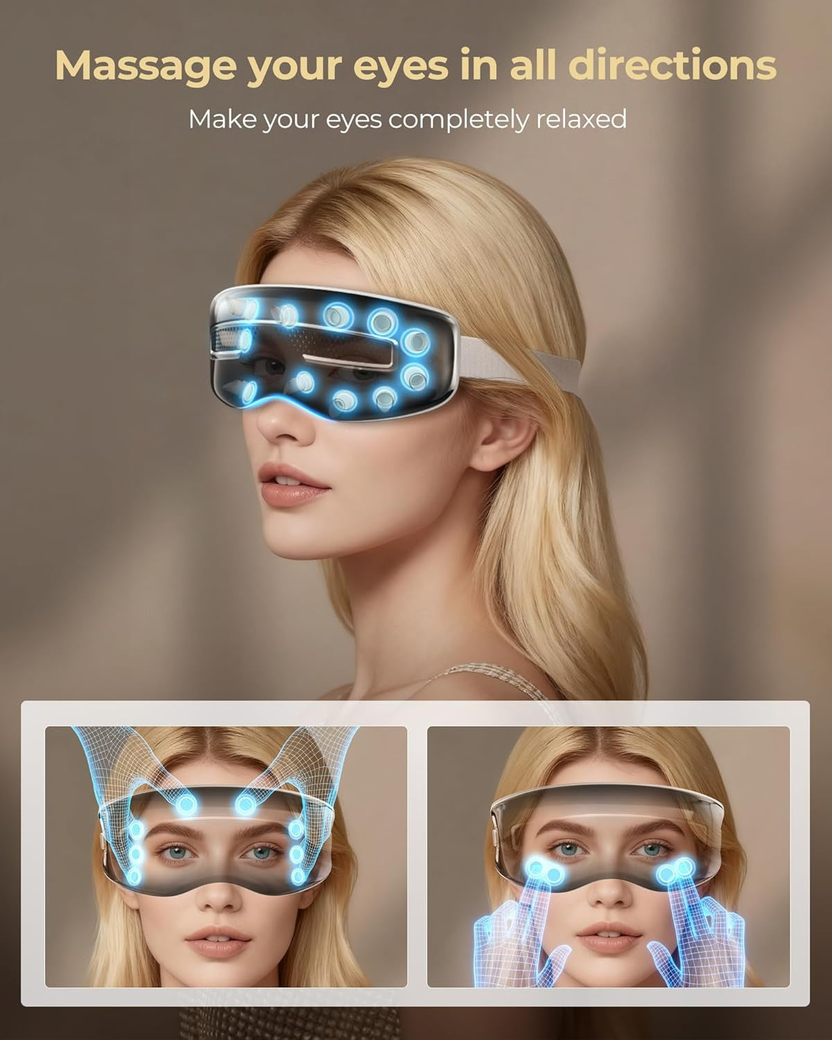 Luxlaria Heated Eye Massager β detail shot