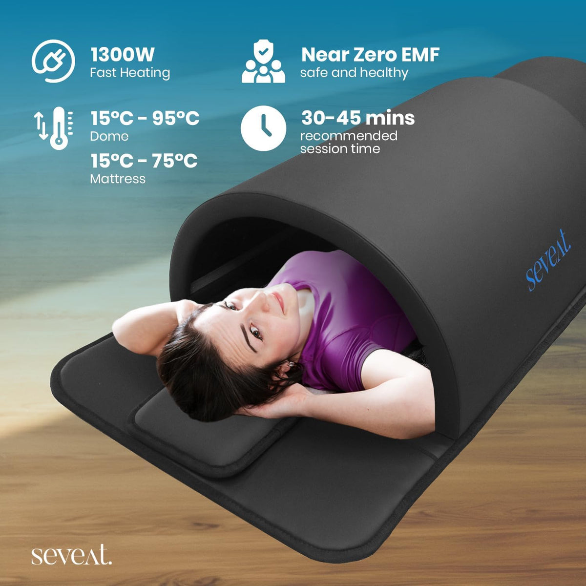 Luxlaria Infrared Sauna Dome β detail shot