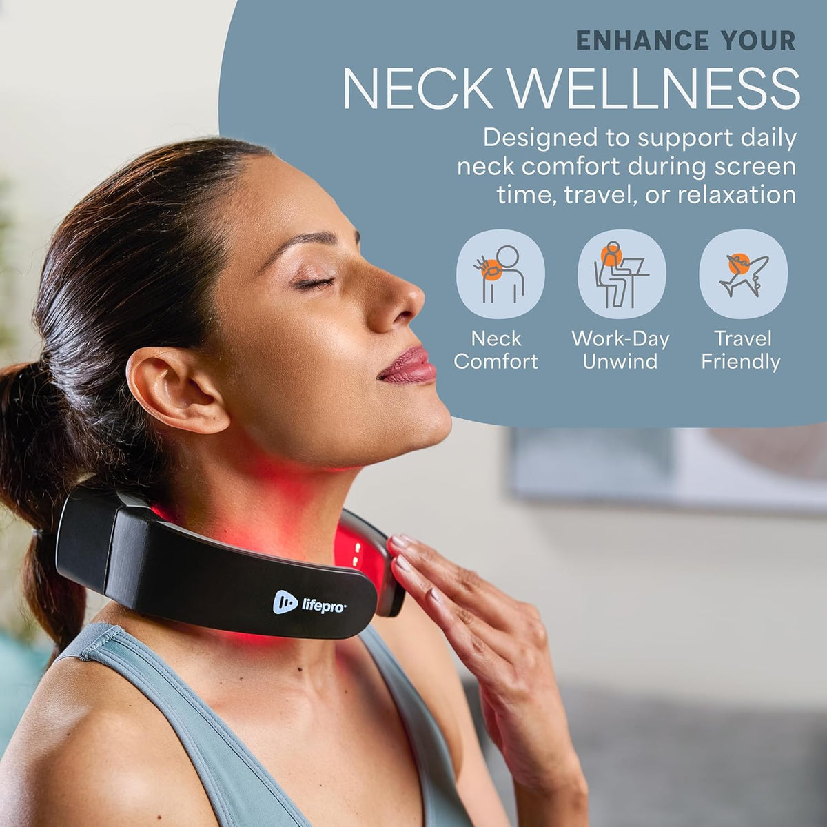 Luxlaria Neck Red Light Therapy Device β detail shot