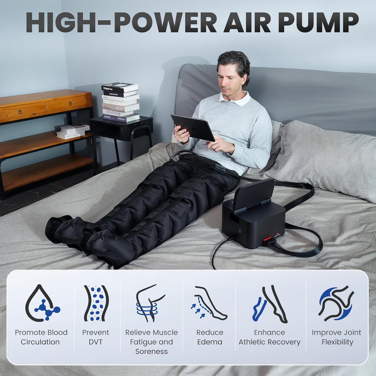 Luxlaria Leg Compression Recovery System β detail shot
