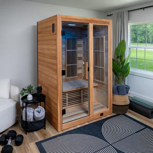 Luxlaria 2-Person Indoor Cedar Infrared Sauna with 8 Carbon Far-