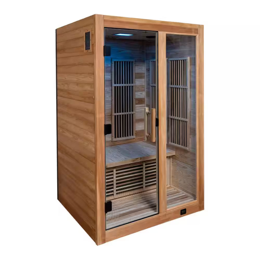 Luxlaria 2-Person Indoor Cedar Infrared Sauna with 8 Carbon Far-