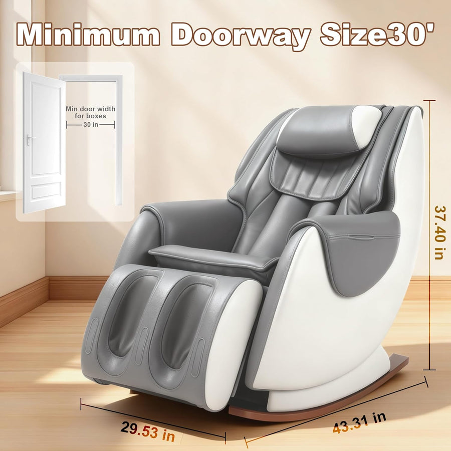 2026 Massage Chair Full Body, Rocking Massage Recliner with Heated | Full Body Massage Chair Recliner with Shiatsu Massage, Heated Foot Rolle, Automatic Programs, Remote Control