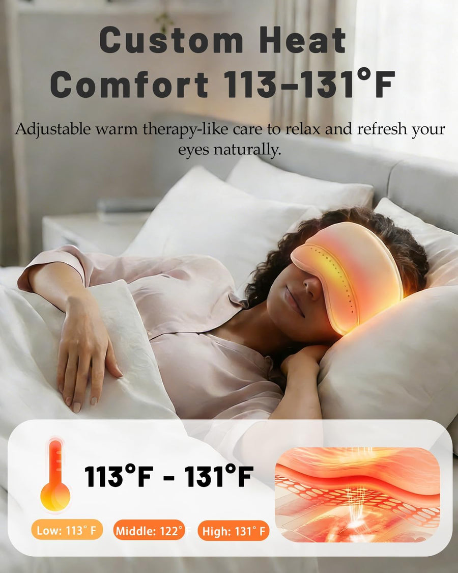 Luxlaria Heated Eye Massager | Creamy White