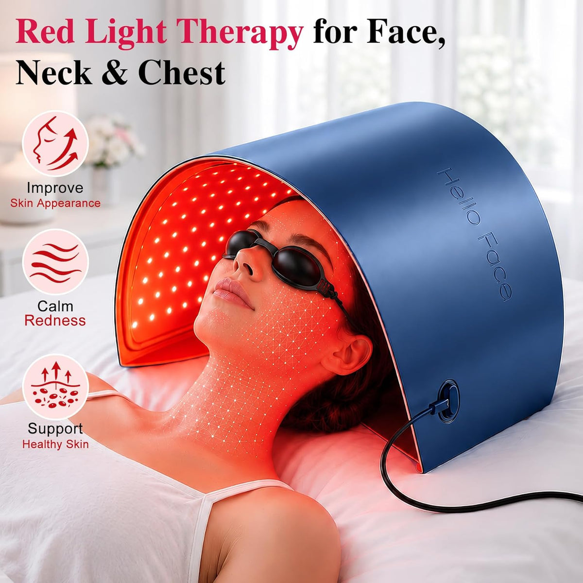 Luxlaria Red Light Therapy for Face — detail shot