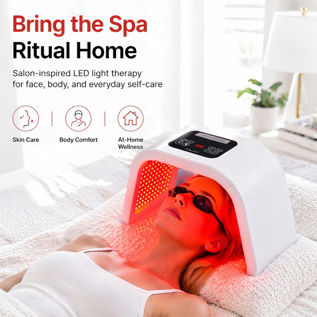 Luxlaria Red Light Therapy Machine for Face & Body — detail shot