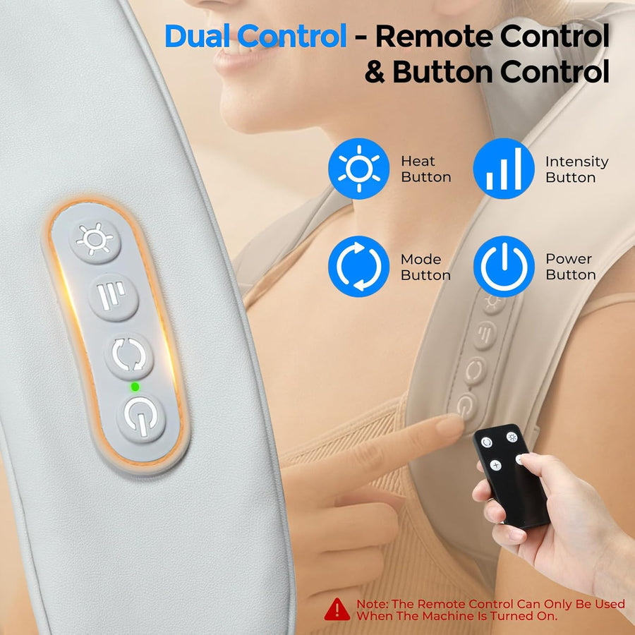 Luxlaria Cordless Neck & Shoulder Massager | Cloud Gray