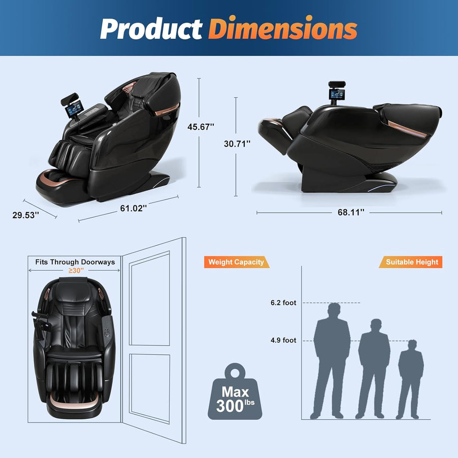 Luxlaria Zero Gravity Massage Chair | Zero Gravity | Blackgold