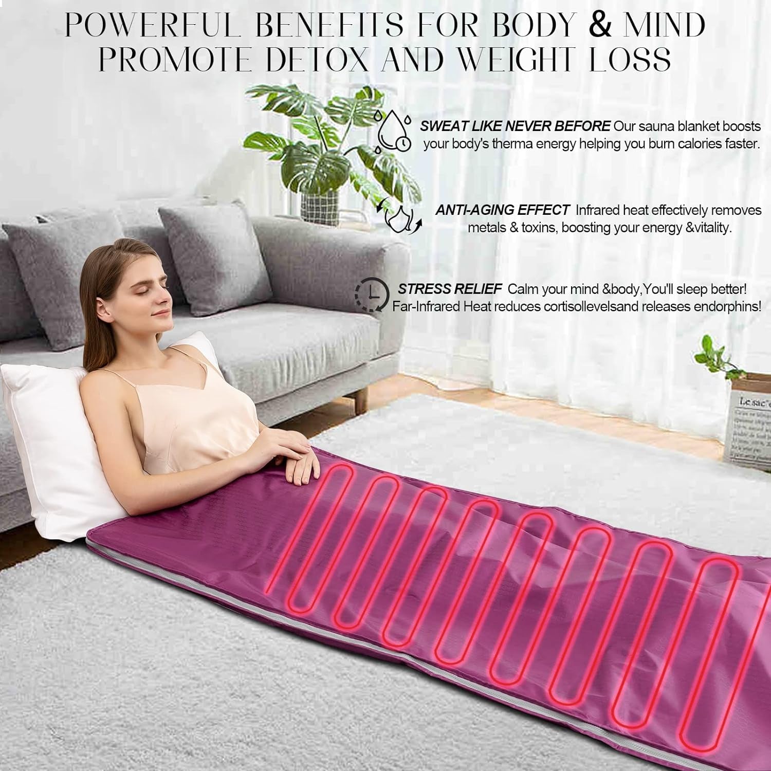 Luxlaria Infrared Sauna Blanket | Standard Purple