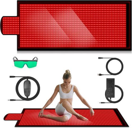 Luxlaria 84.6'' X 33.5'' LED 1400Pcs 660Nm Red Light Therapy Mat | 660nm & 850nm